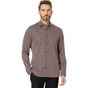 NWT Ted Baker Laceby Geo Print Long Sleeve Red Men’s Size 1 (XS)